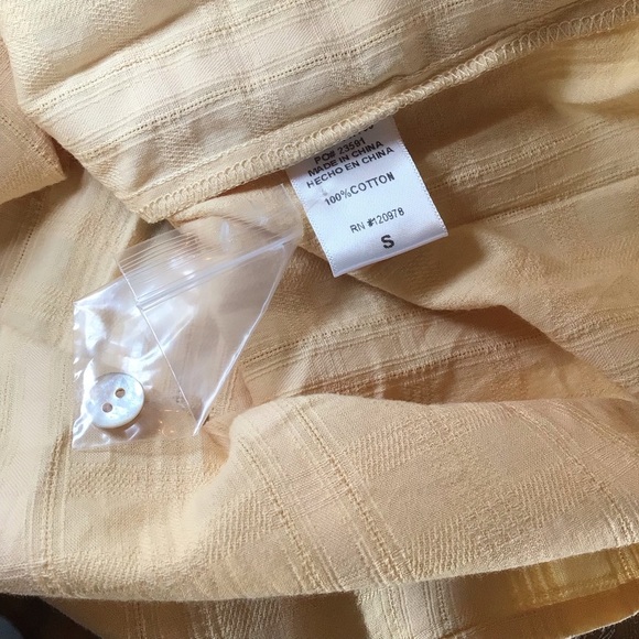 Entro Womens Cream Textured Cotton Long Sleeve Blouse Top Size Small - Picture 8 of 8